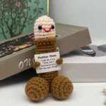 Emotional Support Pickles Handmade Mini Funny Cucumber Gift Cute Handwoven Ornaments Crochet Knitting Doll Christmas Gift